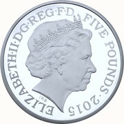 5 Pounds - Elizabeth II Winston Churchill; Platinum Piedfort obverse image