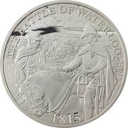 5 Pounds - Elizabeth II Battle of Waterloo; Silver Proof, United Kingdom, 2015 reverse image