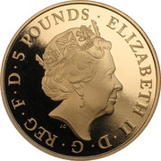 5 Pounds - Elizabeth II Royal Birth; Gold Proof obverse image