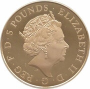5 Pounds - Elizabeth II Royal Christening; Gold Proof obverse image
