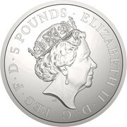 5 Pounds - Elizabeth II Royal Christening; Silver Proof obverse image