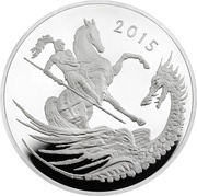 5 Pounds - Elizabeth II Royal Birthday; Silver Proof, United Kingdom, 2015 reverse image