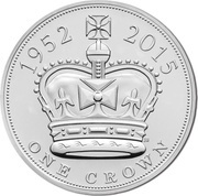5 Pounds - Elizabeth II Butler effigy; Longest Reign, United Kingdom, 2015 reverse image