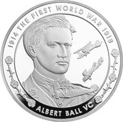 5 Pounds - Elizabeth II Albert Ball; Silver Proof, United Kingdom, 2015 reverse image