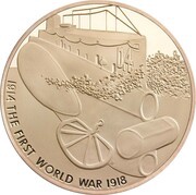 5 Pounds - Elizabeth II Submarines; Gold Proof, United Kingdom, 2015 reverse image
