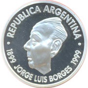 1 Peso Jorge Luis Borges obverse image