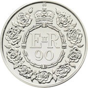 5 Pounds - Elizabeth II 5th portrait; Queen's 90th Birthday, United Kingdom, 2016 reverse image