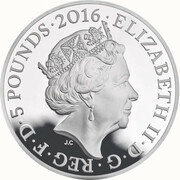 5 Pounds - Elizabeth II Queen’s 90th Birthday; Silver Piedfort obverse image