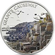 5 Pounds - Elizabeth II Giant's Causeway; Silver Proof, United Kingdom, 2016 reverse image