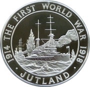 5 Pounds - Elizabeth II Battle of Jutland; Silver Proof, United Kingdom, 2016 reverse image