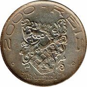 2000 Réis 400th Anniversary of Colonization, Brazil, 1932 reverse image