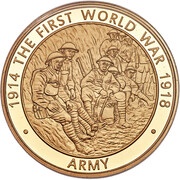5 Pounds - Elizabeth II Army; Gold Proof, United Kingdom, 2016 reverse image