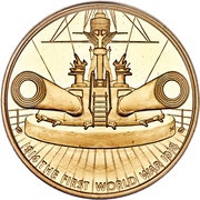 5 Pounds - Elizabeth II Dreadnought; Gold Proof, United Kingdom, 2016 reverse image