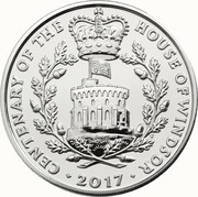 5 Pounds - Elizabeth II 5th portrait; House of Windsor, United Kingdom, 2017 reverse image
