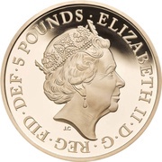 5 Pounds - Elizabeth II King Canute; Gold Proof obverse image