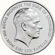 5 Pounds - Elizabeth II 5th portrait; Prince Philip, United Kingdom, 2017 reverse image