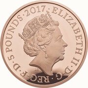 5 Pounds - Elizabeth II Prince Philip; Gold Proof obverse image