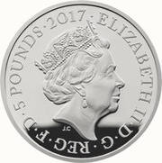 5 Pounds - Elizabeth II Prince Philip; Silver Proof obverse image