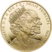 5 Pounds - Elizabeth II Platinum Wedding; Gold Proof obverse image