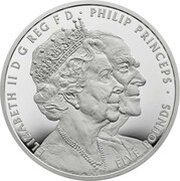 5 Pounds - Elizabeth II Platinum Wedding; Silver Proof obverse image