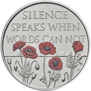 5 Pounds - Elizabeth II 5th Portrait; Remembrance Day 2017, United Kingdom, 2017 reverse image