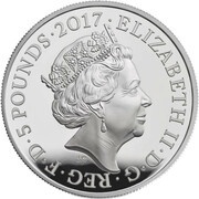 5 Pounds - Elizabeth II Remembrance Day 2017; Silver Proof obverse image