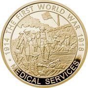 5 Pounds - Elizabeth II Medical Services; Gold Proof, United Kingdom, 2017 reverse image
