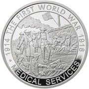 5 Pounds - Elizabeth II Medical Services; Silver Proof, United Kingdom, 2017 reverse image