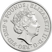 5 Pounds - Elizabeth II 5th Portrait; Lion of England obverse image