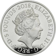5 Pounds - Elizabeth II Prince Charles 70th Birthday; Platinum Piedfort obverse image