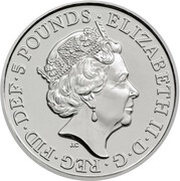 5 Pounds - Elizabeth II 5th portrait; Royal Birthday obverse image