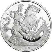 5 Pounds - Elizabeth II Royal Birthday; Silver Piedfort, United Kingdom, 2018 reverse image