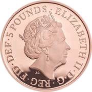 5 Pounds - Elizabeth II Royal Wedding; Gold Proof obverse image