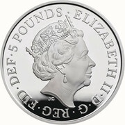 5 Pounds - Elizabeth II Royal Wedding; Silver Piedfort obverse image