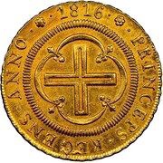 4000 Réis - John, Prince Regent Rio de Janeiro Mint; Small Crown; Special Serie, Brazil, 1816 reverse image