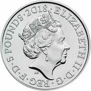 5 Pounds - Elizabeth II 5th Portrait; Remembrance Day 2018 obverse image