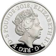5 Pounds - Elizabeth II Remembrance Day 2018; Silver Proof obverse image