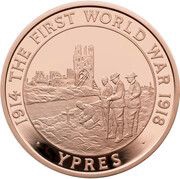 5 Pounds - Elizabeth II Ypres; Gold Proof, United Kingdom, 2018 reverse image