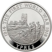 5 Pounds - Elizabeth II Ypres; Silver Proof, United Kingdom, 2018 reverse image