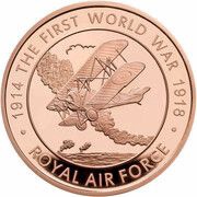 5 Pounds - Elizabeth II Royal Air Force; Gold Proof, United Kingdom, 2018 reverse image