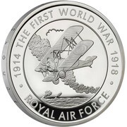 5 Pounds - Elizabeth II Royal Air Force; Silver Proof, United Kingdom, 2018 reverse image
