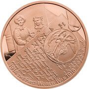 5 Pounds - Elizabeth II Widows Left Behind; Gold Proof, United Kingdom, 2018 reverse image