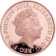 5 Pounds - Elizabeth II War Memorials; Gold Proof obverse image