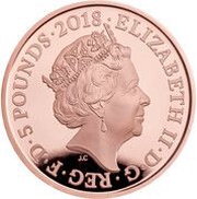 5 Pounds - Elizabeth II Imperial War Museums; Gold Proof obverse image