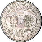 4000 Réis 400th Anniversary of the Discovery obverse image