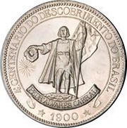 4000 Réis 400th Anniversary of the Discovery, Brazil, 1900 reverse image