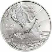 5 Pounds - Elizabeth II Peace; Silver Proof, United Kingdom, 2018 reverse image