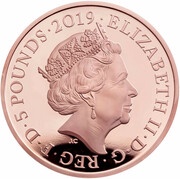5 Pounds - Elizabeth II Legend of the Ravens; Gold Proof obverse image