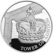 5 Pounds - Elizabeth II The Crown Jewels; Silver Piedfort, United Kingdom, 2019 reverse image