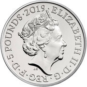 5 Pounds - Elizabeth II 5th portrait; Yeoman Warders obverse image